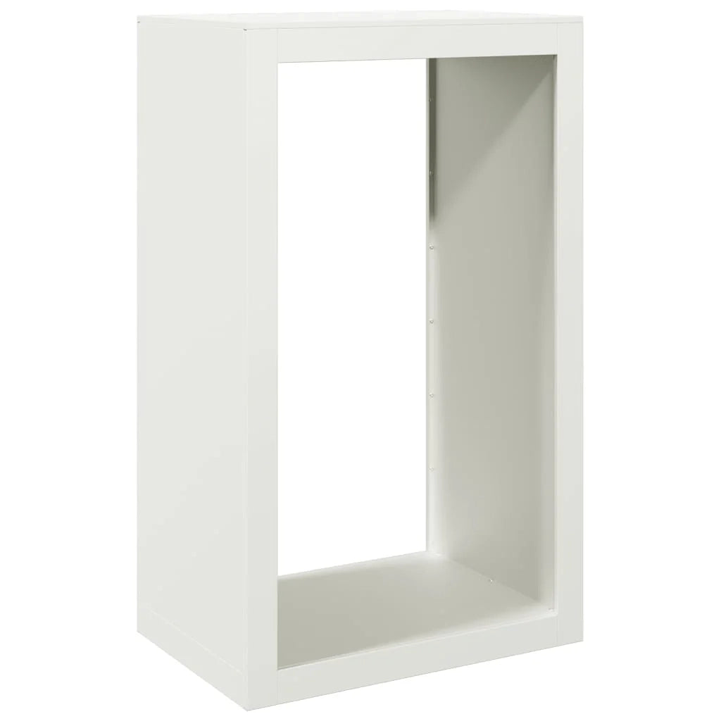 Portalegna 60 x 40 x 100 cm acciaio bianco 02_0043719