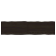 Piano Tavolo Marrone Scuro 200x50x(2-4)cm Rovere Non Trattatocod mxl 128111