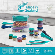 Borsa da Packed Lunch | Contenitore di Cibo con contenitore per Yogurt/Frutta | 1,25 L | Senza BPA | Diversi Colori | 1 pezzo
