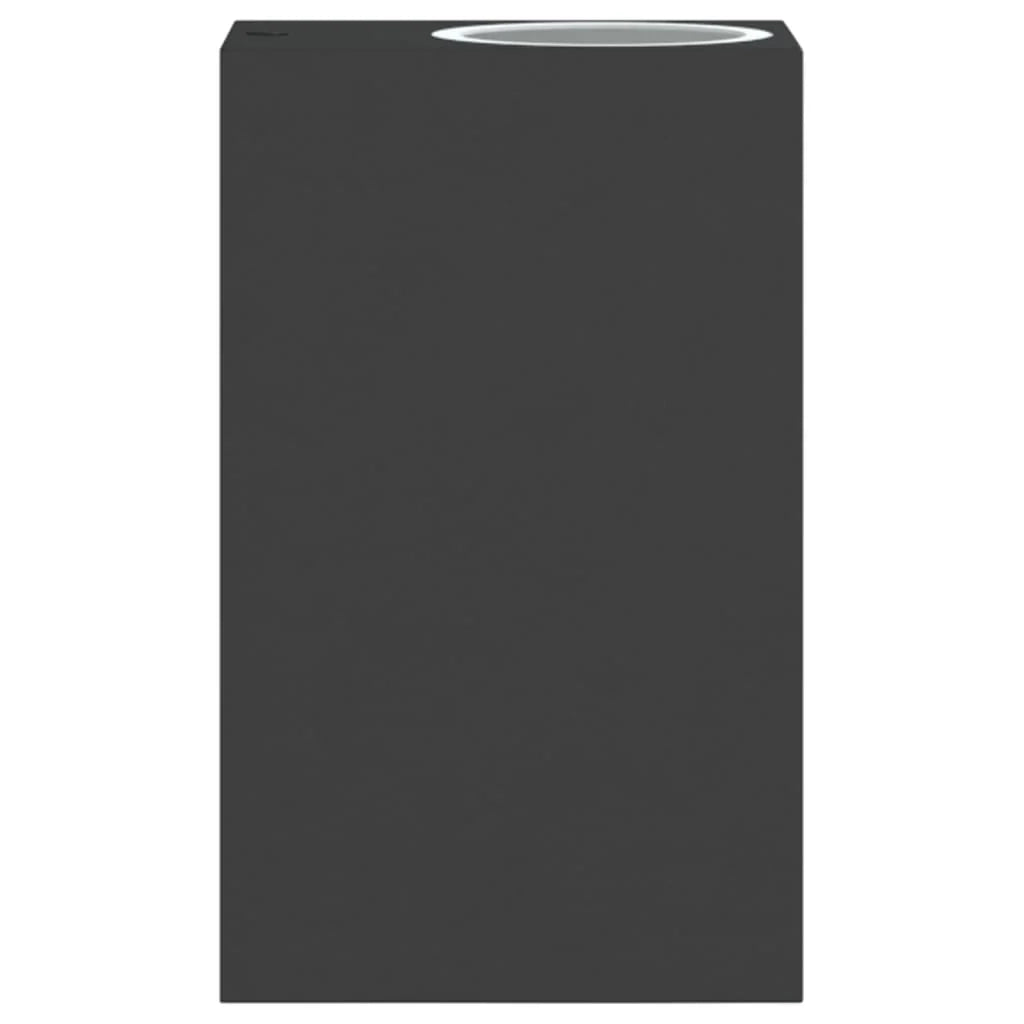 Set di 2 applique da esterno 6,5 x 9,5 x 15 cm resistenti alle intemperie design moderno alluminio nero 02_0056615