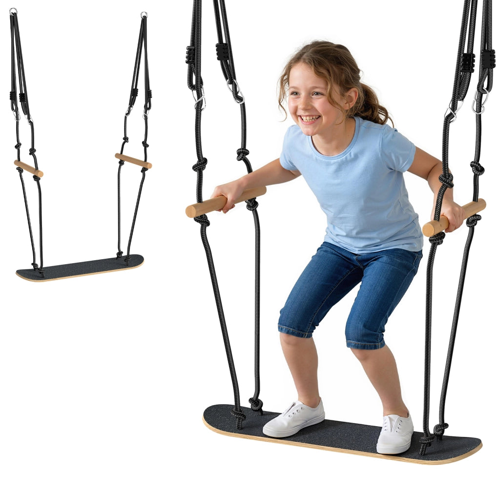 Altalena per bambini Skateboard con altezza regolabile ¨C Minimal ¨C nero