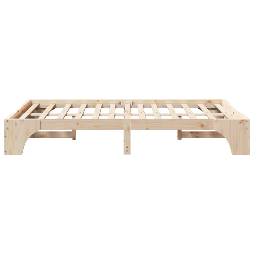 Struttura Letto Naturale Legno massello di pino 135 x 190 cm