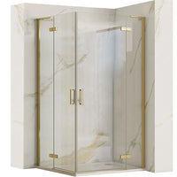 Cabina Doccia Rea Hugo 100x100 Gold Brush
