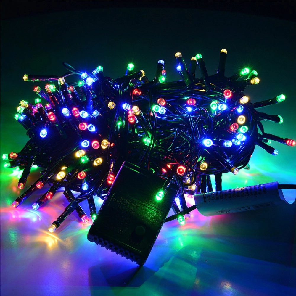 Trade Shop - Catena Luminosa Natale 300 Led Multicolor Per Interno Ed Esterno Decorazioni -