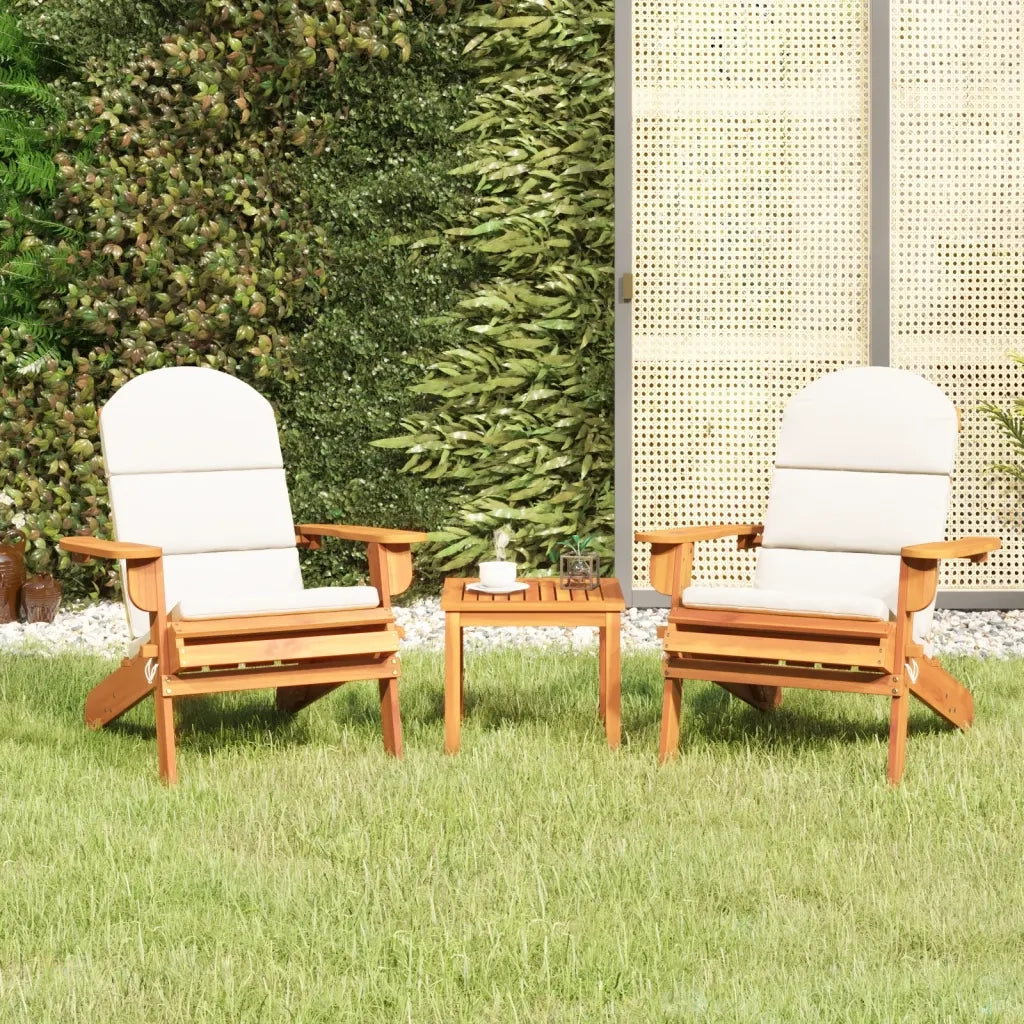 Set Salotto da Giardino Adirondack 3pz Legno Massello di Acacia 3152123