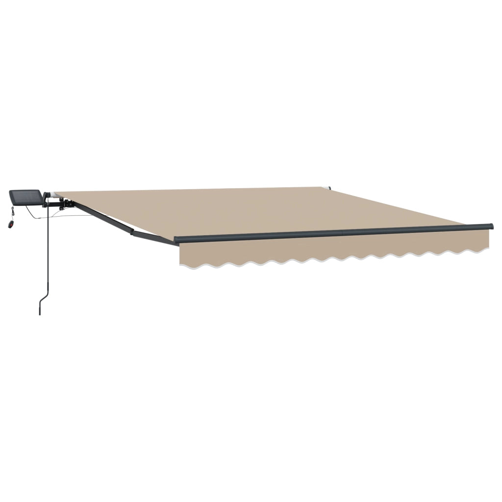 Tenda retrattile manuale  con LED Beige 350x250 cm