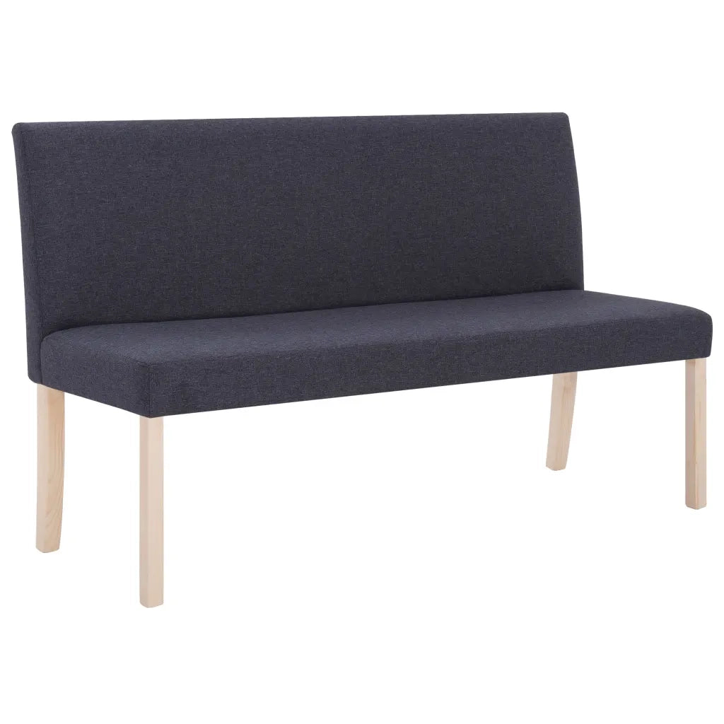 Panca-Sgabello 139,5 cm Grigio Scuro in Poliestere