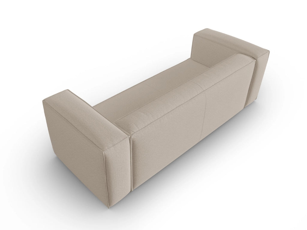 Cosmopolitan Design - Divano "Mackay" 4 posti in velluto strutturato beige 