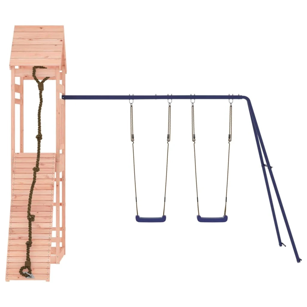 Altalena parco giochi da esterno scivolo altalena robusta giochi da giardino 316 x 257 x 264 cm legno massello di abete Douglas 02_0004778