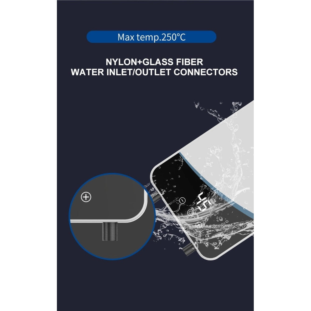 Trade Shop - Scaldabagno Boiler Elettrico Caldaia Acqua Calda Istantanea Con Dispaly Touch -