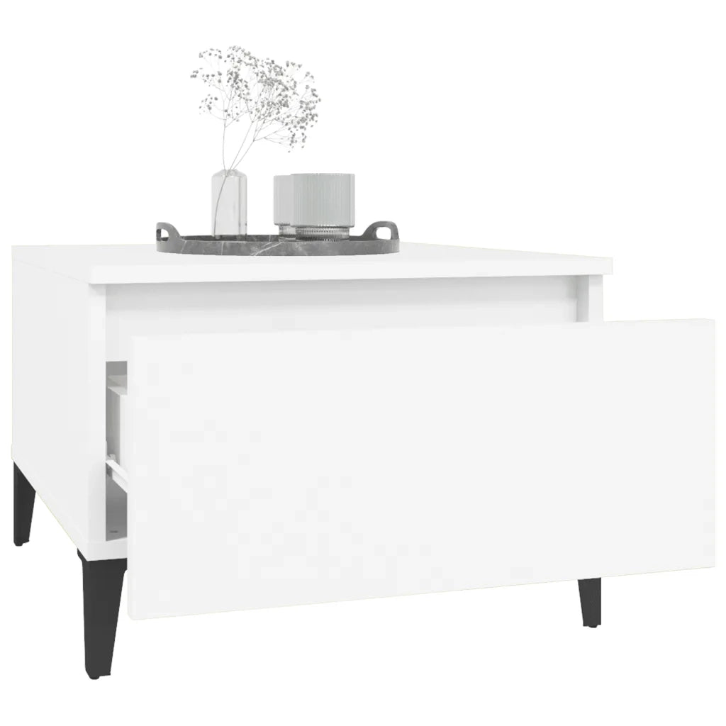 Tavolini Bianchi 2pz 50x46x35 cm in Legno Multistrato cod mxl 26618