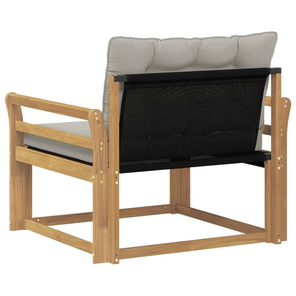 Set di divani da esterno-Sofa da giardino Legno di Acacia Massello e Textilene 291744