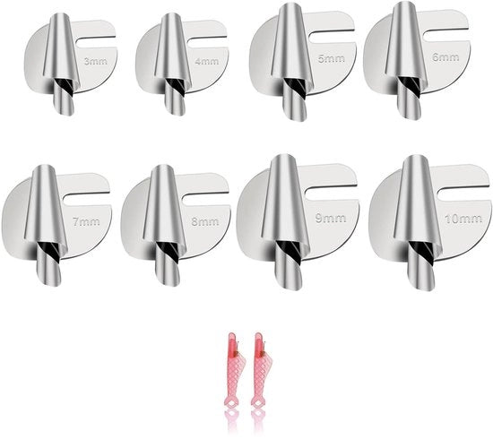Falcatura a Rullo - 8 Pezzi - Facile da Usare - Argento - Calza per Macchina da Cucire - Per Precisazione e Finitura Professionale - Adatto per Diverse Attività di Cucito