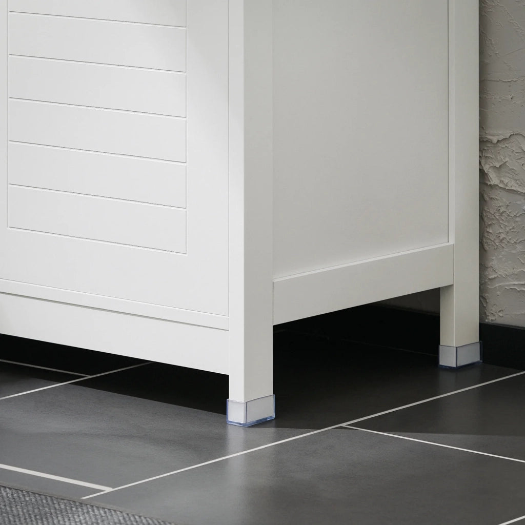 Mobile Da Bagno Armadietto Da Terra Due Ante Doppia Apertura Bianco 70x35x90cm BZR121-W