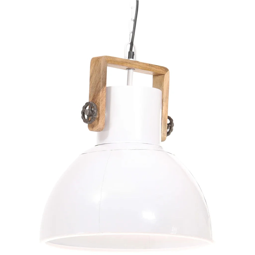 Lampada a Sospensione Industriale 25 W Bianca Rotonda 40 cm E27 320538