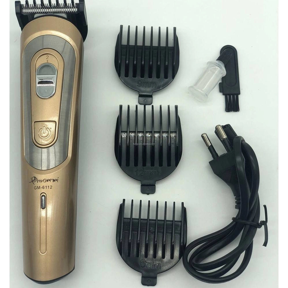 Trade Shop - Tagliacapelli A Batteria Gm-6112 Rasoio Ricaricabile Professionale Trimmer Barba -