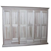 armadio classico 6 porte 6 cassetti legno grezzo  300x61x240 (685) - Mobili 2G