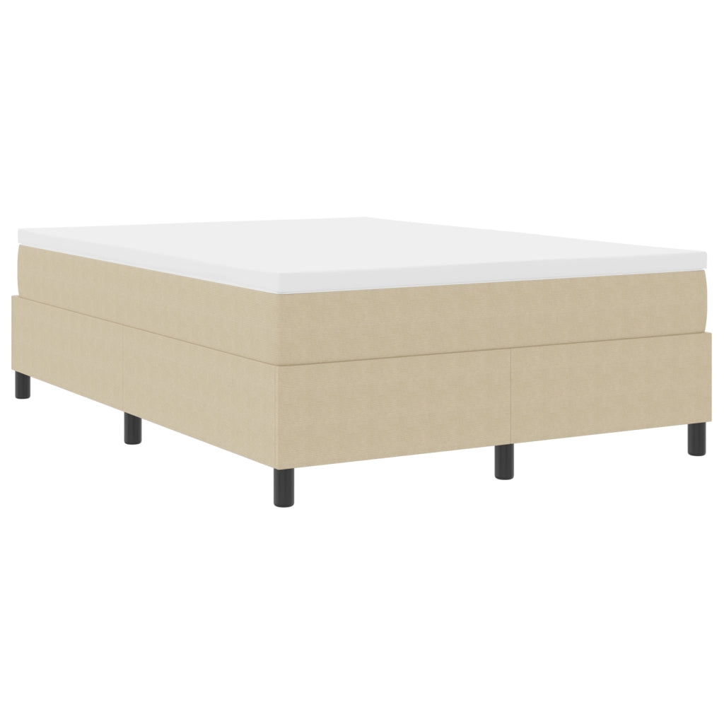 Letto Box Spring Verde Chiaro Grigio 160x200 cm Tessuto a Coste