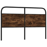 Testiera Rovere Fumo 160 cm in Acciaio e Legno Multistrato