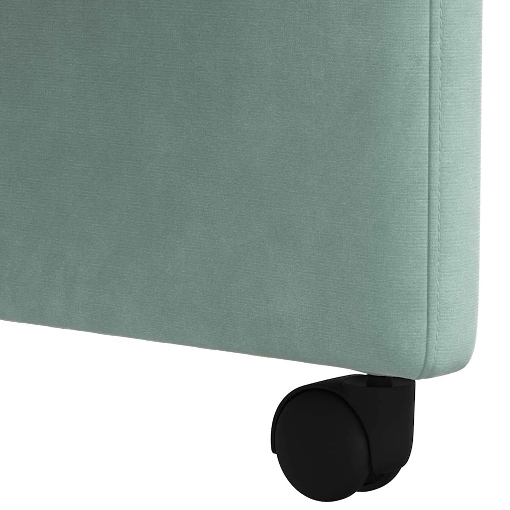 Sedie da Pranzo con Ruote 2 pcs verde mare 58 x 65 x 98 cm