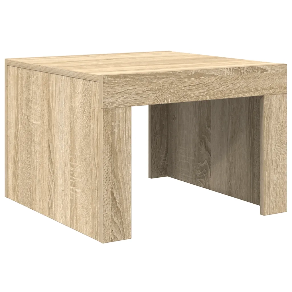 Tavolino da Salotto-Tavolino da soggiorno-Tavolo Rovere Sonoma 50x50x35 cm in Truciolato