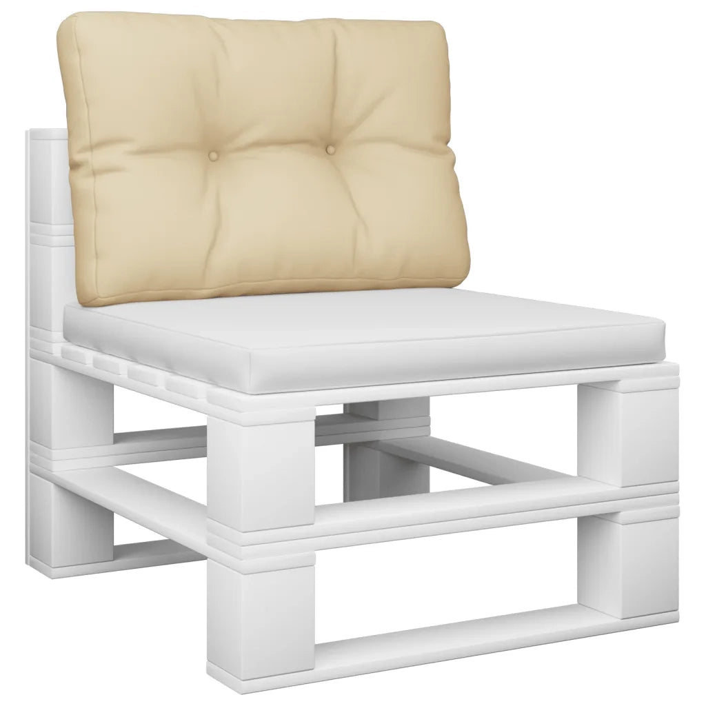 vidaXL Cuscino per Pallet Beige 60x40x12 cm in Tessuto