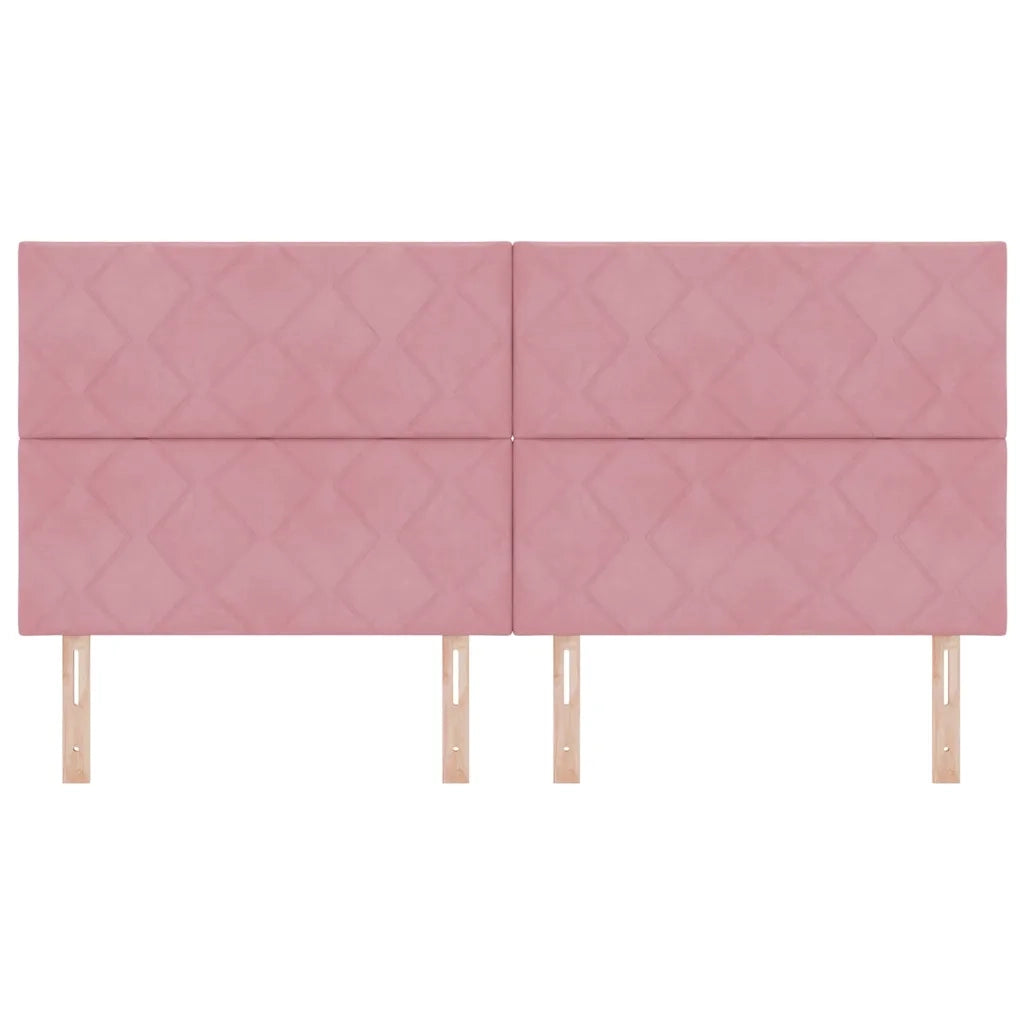Testiera LED Rosa 200 cm Velluto 3338565