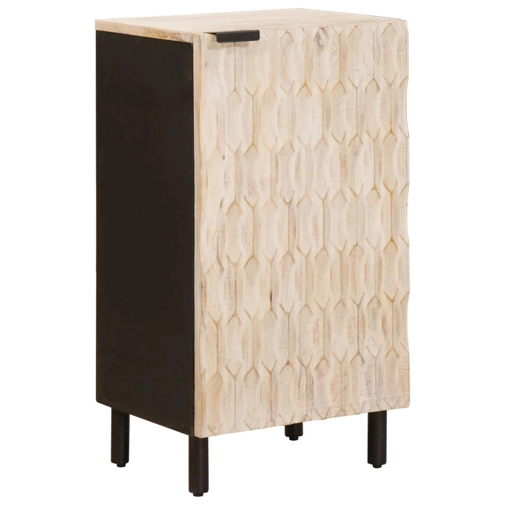 Credenza con porta-Buffet-Armadio da cucina Finitura Bianco Lavato 40 x 33,5 x 75 cm