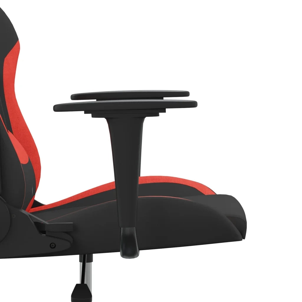 vidaXL Sedia da Gaming Rosso e Nero in Tessuto