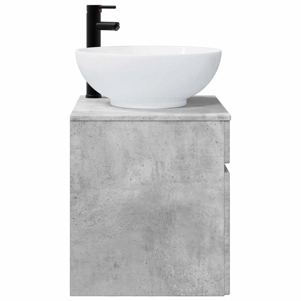 Mobile lavabo da parete Grigio Cemento 49 x 44,5 x 66,5 cm