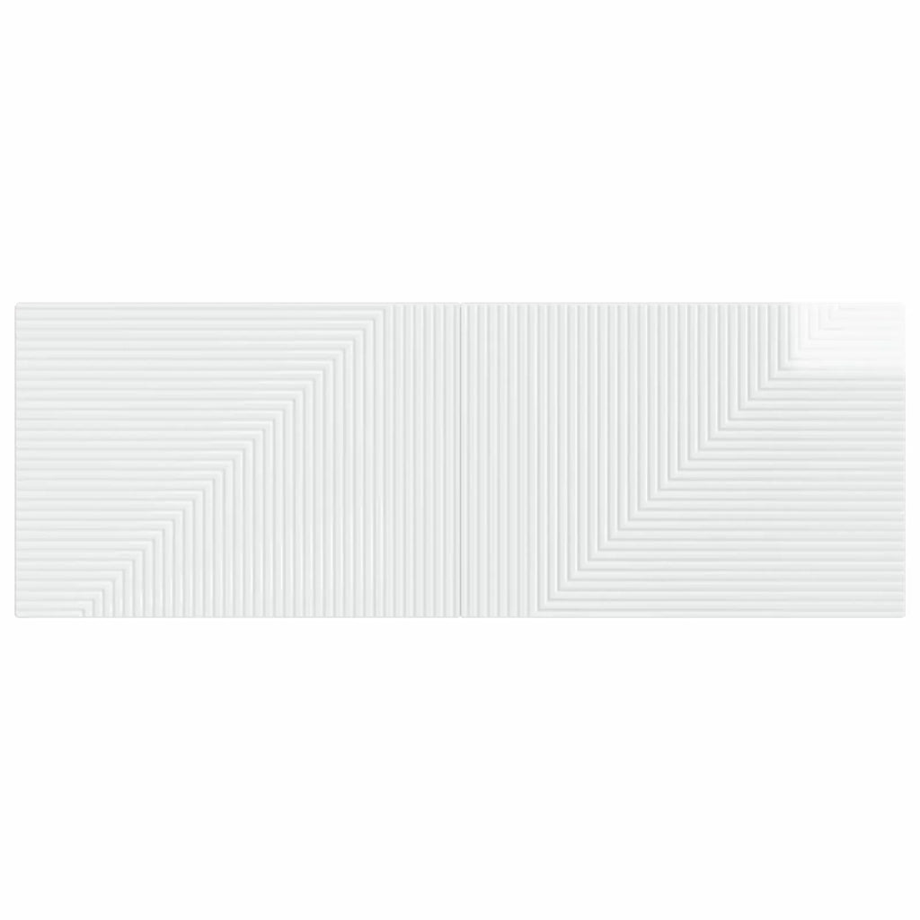 Testiera da Muro HAARLEM Bianco Lucido Legno ingegnerizzato 896959