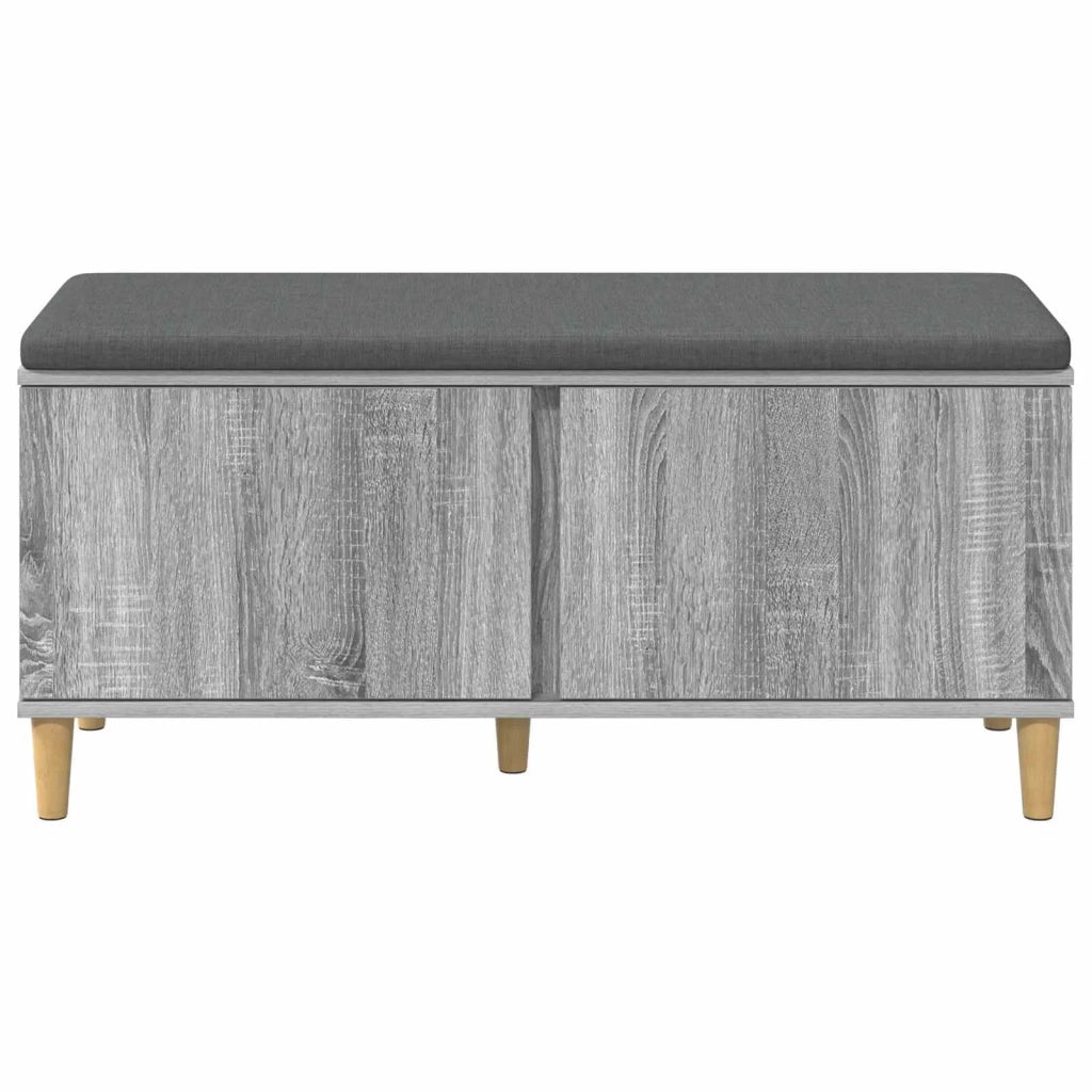 Panca per ingresso con cuscino Sonoma grigia 100 x 38 x 46 cm 891541