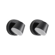 Set di 2 lampade LED da esterno da parete in metallo e alluminio, design moderno, colore nero