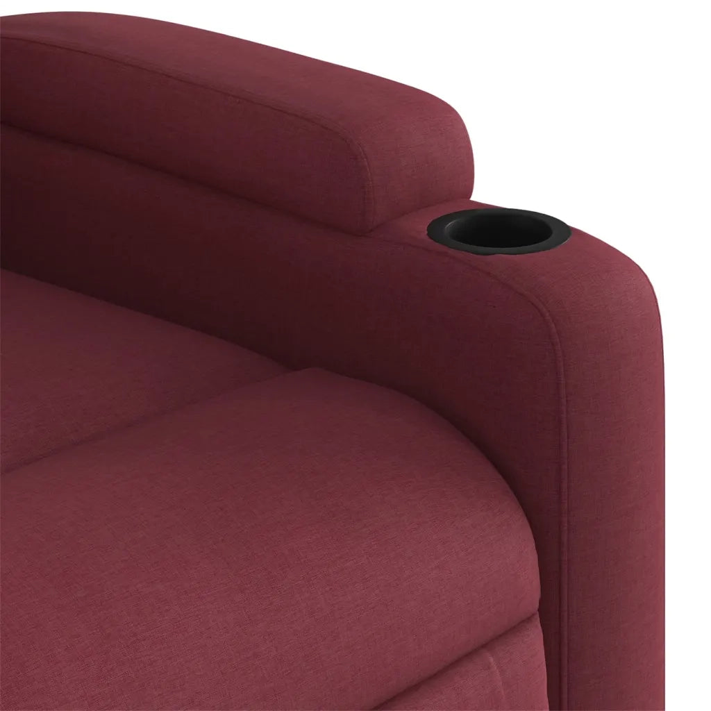 Poltrona | Sedia Relax Reclinabile in Tessuto Rosso Vino