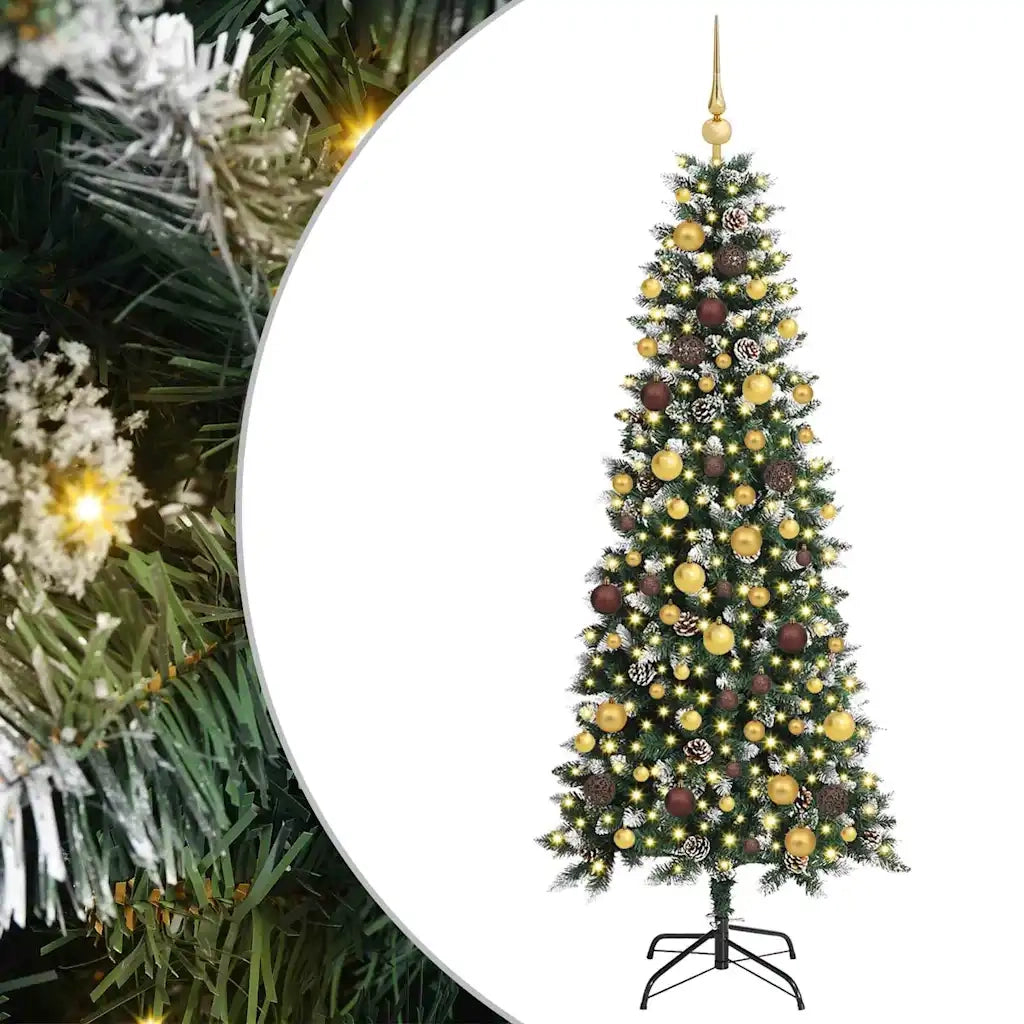 Albero di Natale artificiale con 300 LED Verde 180 cm 3395817