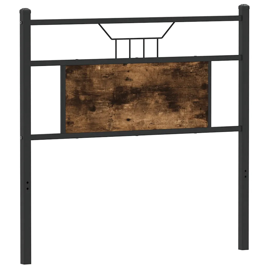 Testiera-Testata-Testiera Decorativa Rovere Fumo 75 cm in Legno Multistrato e Acciaio
