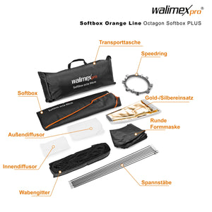 Octagon Softbox PLUS Orange Line 90
