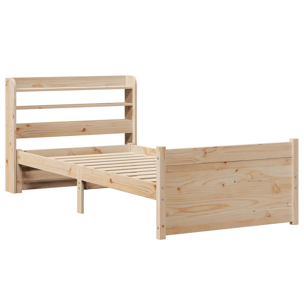 Giroletto con Testiera 75x190 cm in Legno Massello di Pino