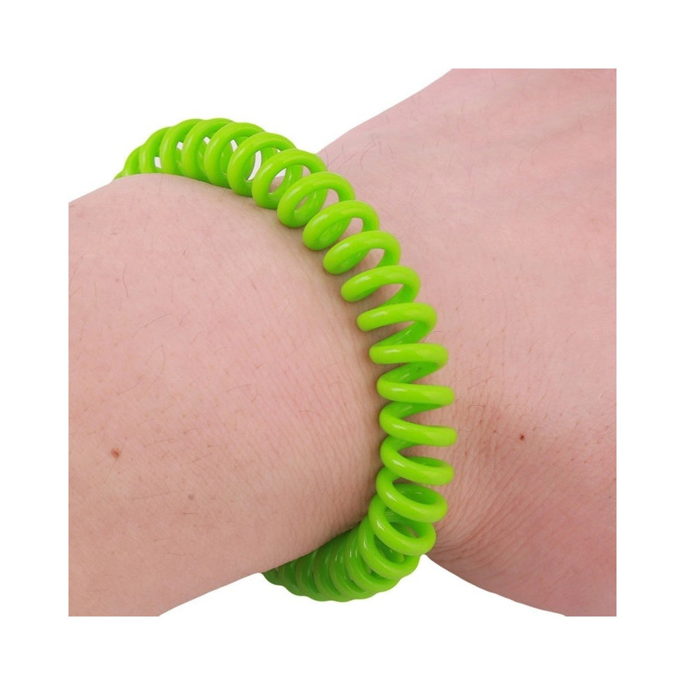 Trade Shop - 2pz. Bracciale Citronella Spirale Polso Repellente Antizanzare Insetti Elastico -