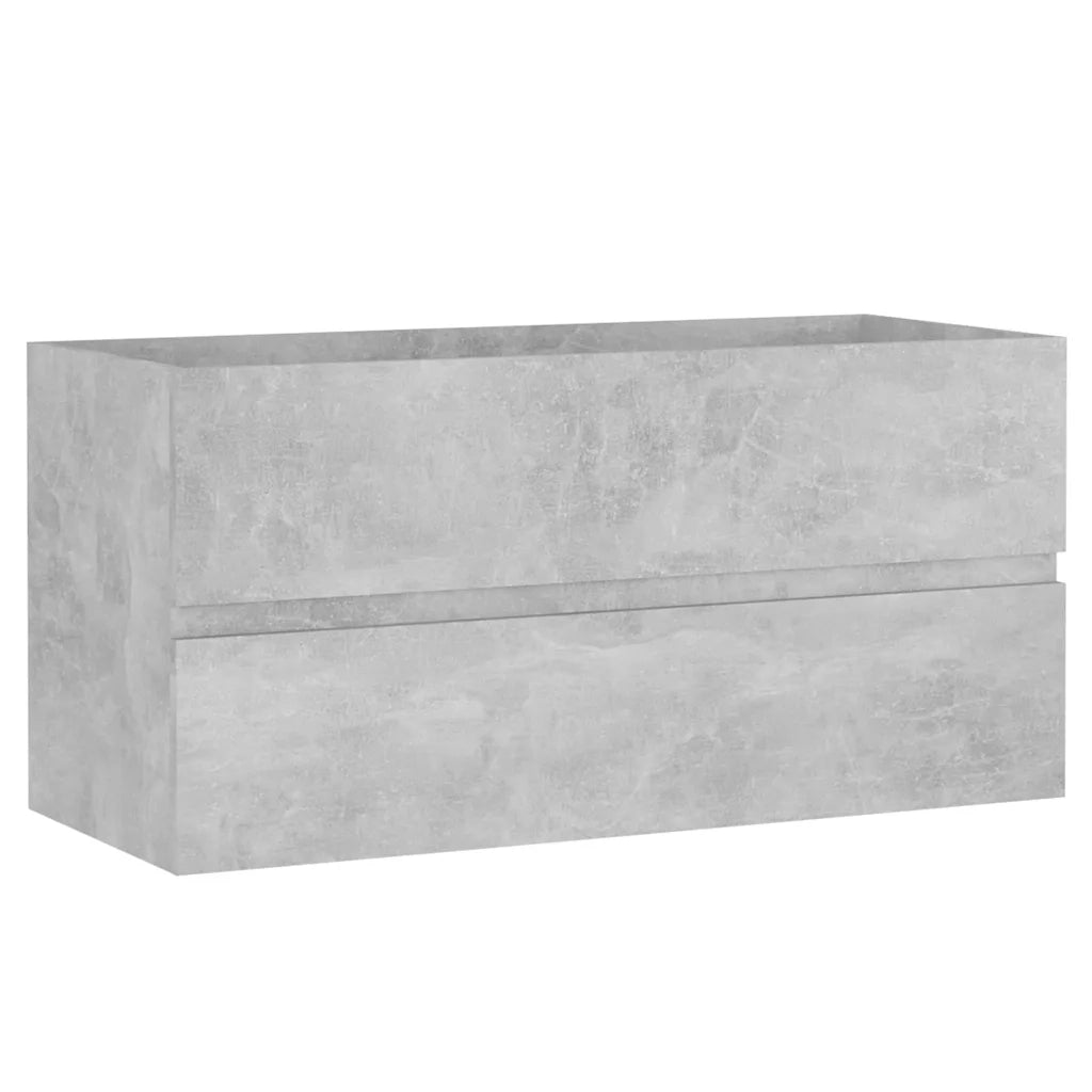 Mobile con Lavabo | Armadio Lavabo Integrato Grigio Cemento in Legno Multistrato
