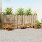 Set di divani da esterno 11 pcs Naturale