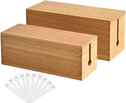 Scatola per cavi in legno per nascondere scatole elettriche e stekker - Set da 2 pezzi naturale