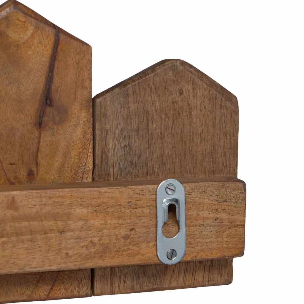 Gruccia Marrone 48 x 8 x 15 cm Legno di Mogano Massello CFW4323808