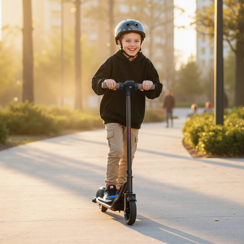 Trottinette Elettrica Bambini 6-14 Anni ¨C zephmum ¨C LED RGB Nero 6.5''