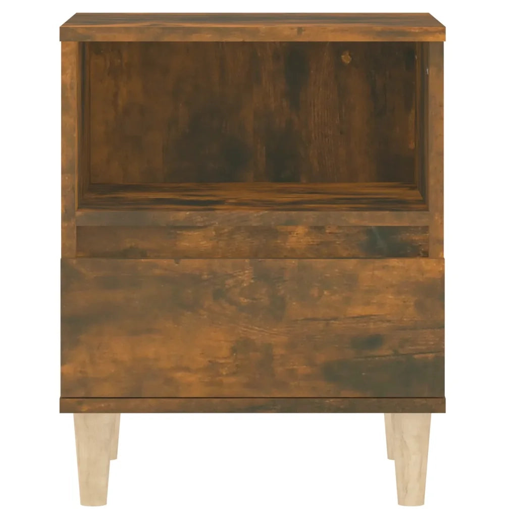 Comodini 2pz Rovere Fumo 40x35x50 cm 821805