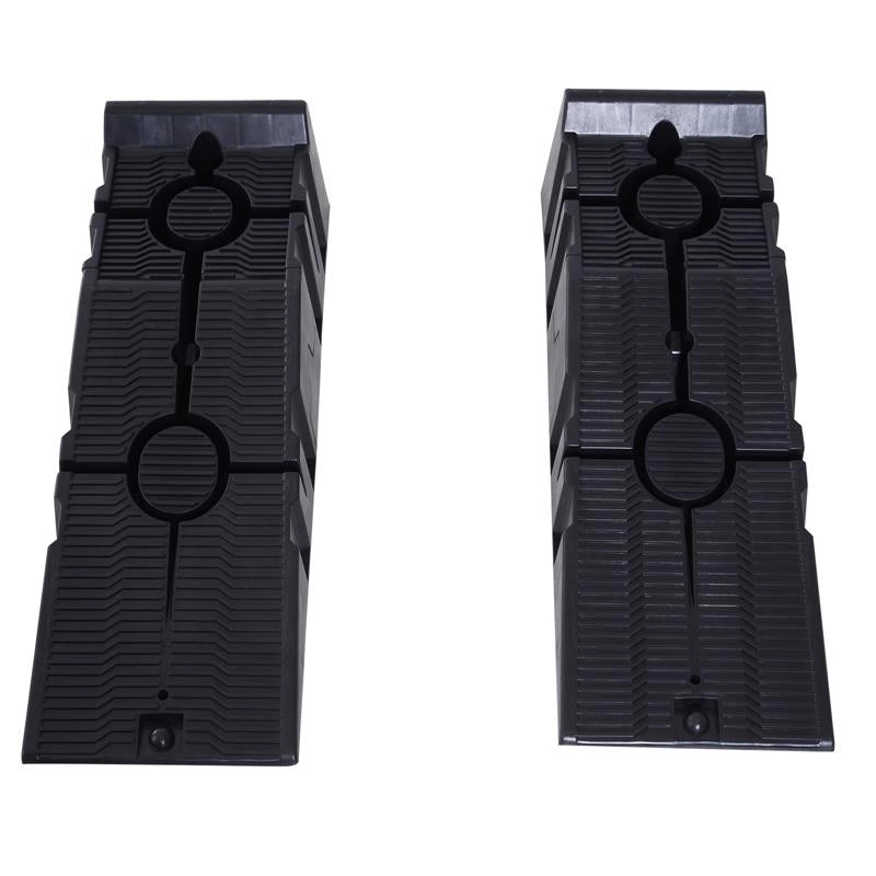 SET 2 RAMPE PER AUTO IN PLASTICA CON CARICO MASSIMO 5 TONNELLATE, 91X30X21 CM, NERO