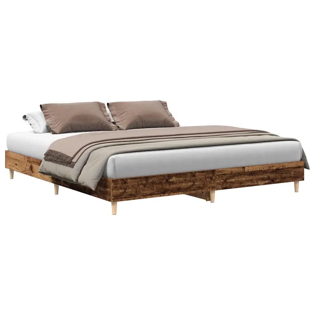 Giroletto senza Materasso Legno Antico 200x200 cm in Truciolato 3328706