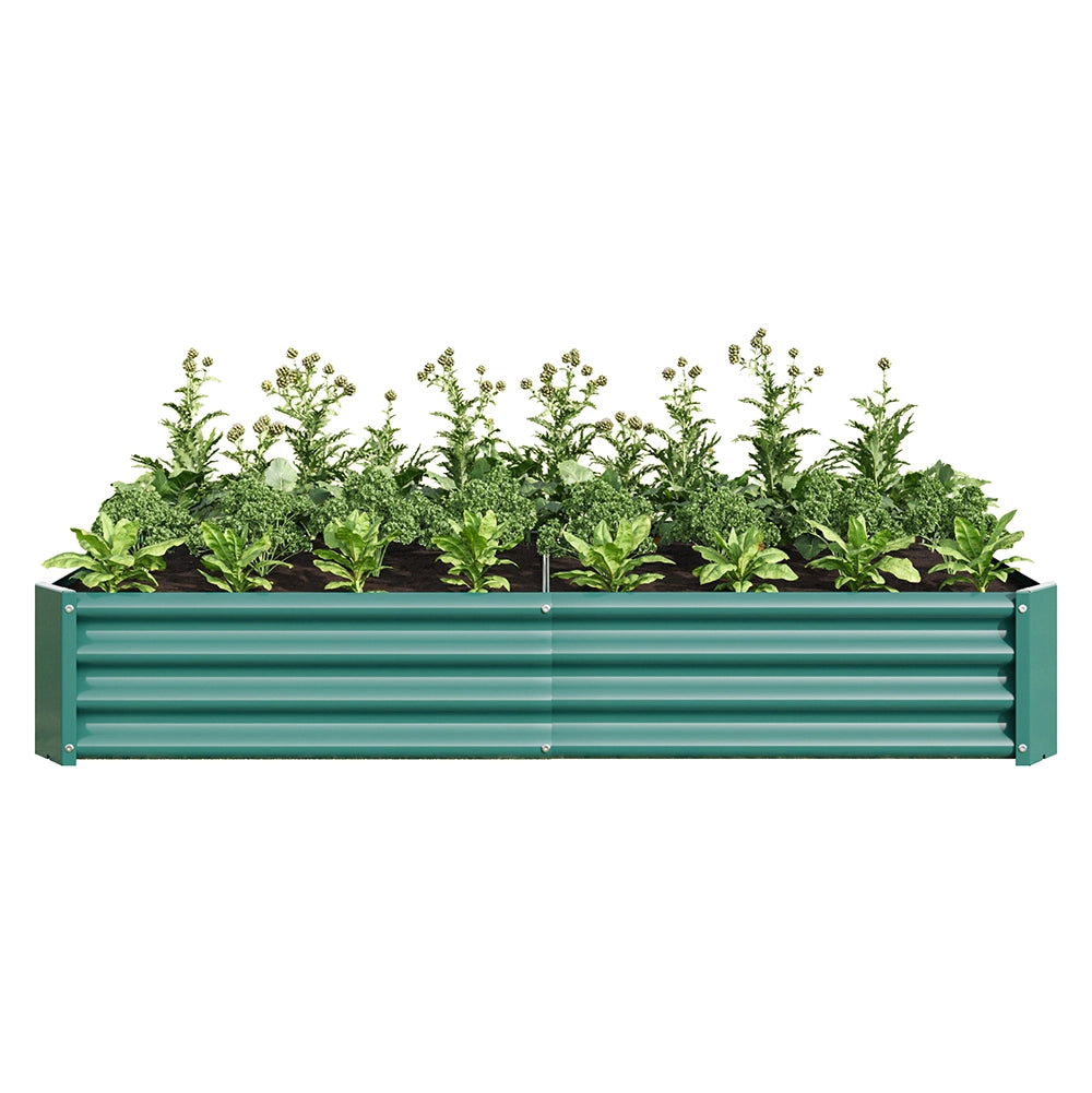 Aiula rialzata-Xylo-Metallo-design stabile, antiruggine, senza fondo, per orto/giardino