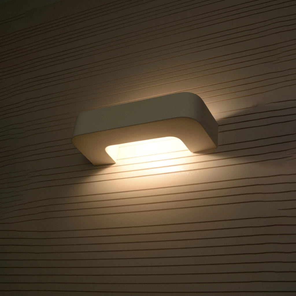 Applique ceramica bianca 2 luci E27 Pure Lume PU.0034