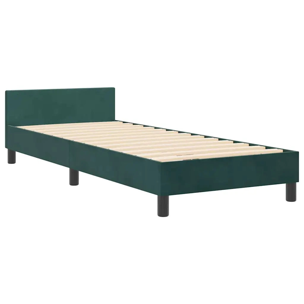 Letto a molle con testiera Verde Scuro 80 x 200 cm Velluto 3344972